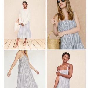 Jenni Kayne Seersucker Striped Summer Dress xs